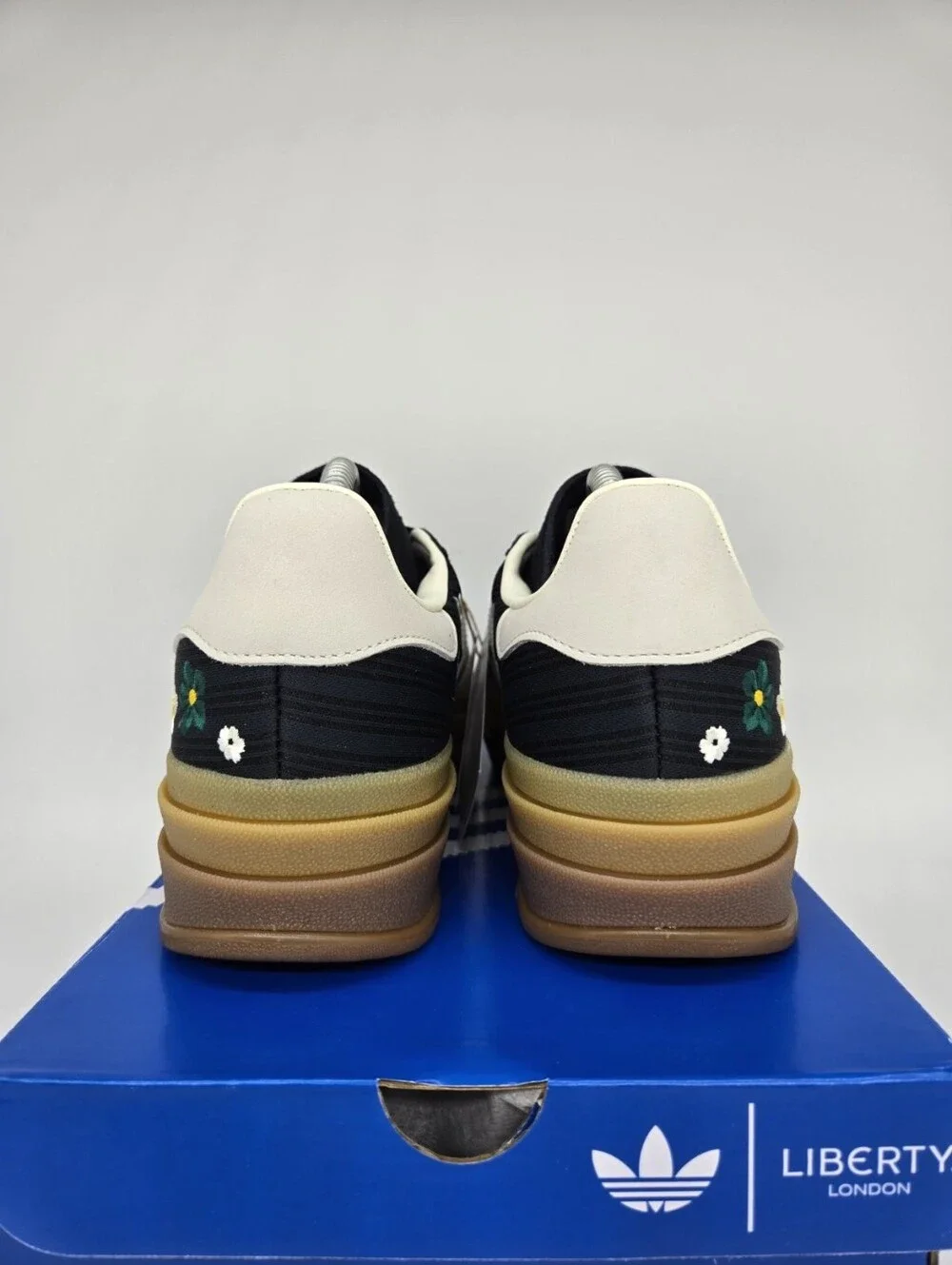 adidas Liberty London Gazelle Bold IH1922 Black Floral Women's Shoes Size 7.5 - Picture 4 of 8